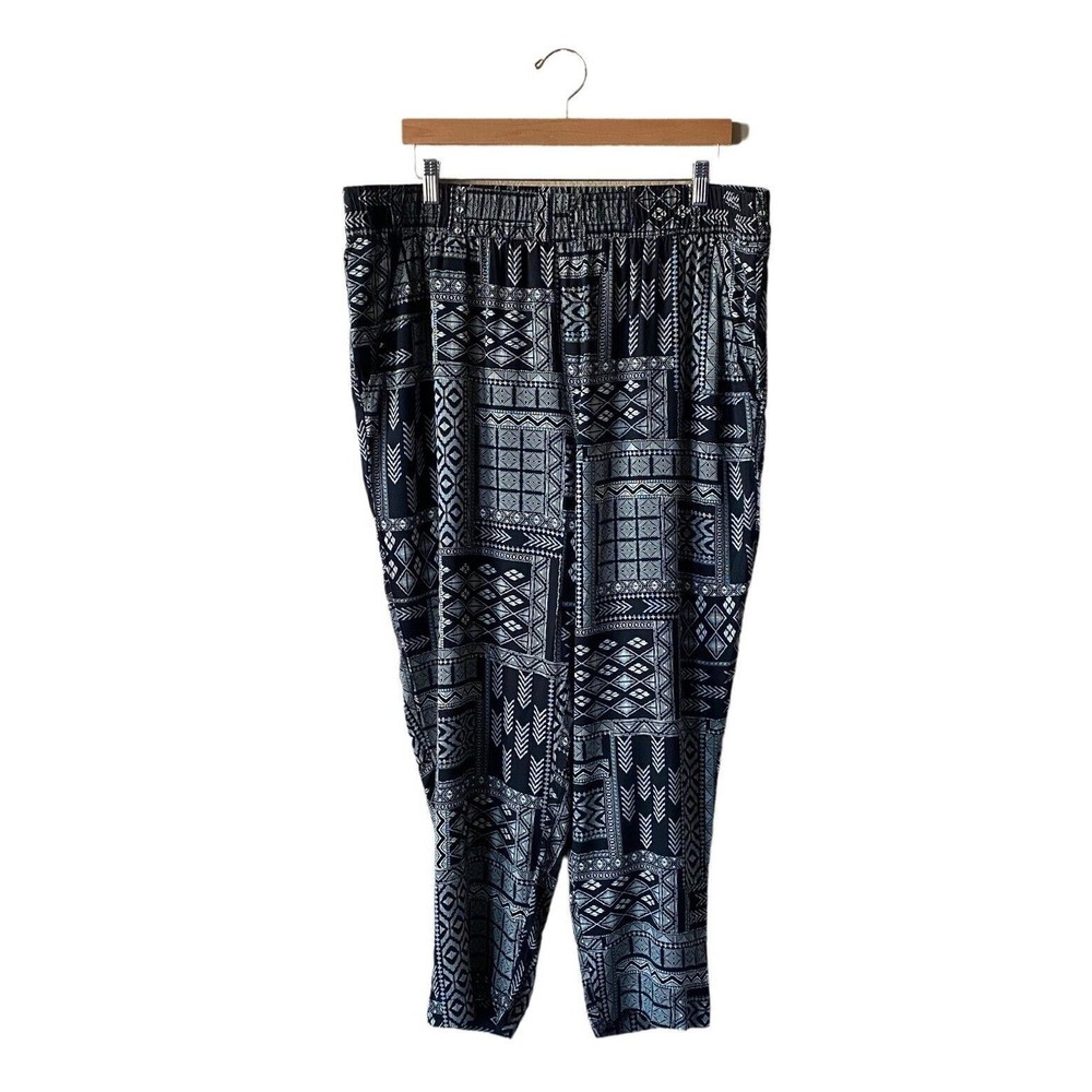 Jessica Simpson Ladies’ Printed Pull On Pants | Black | Size XL